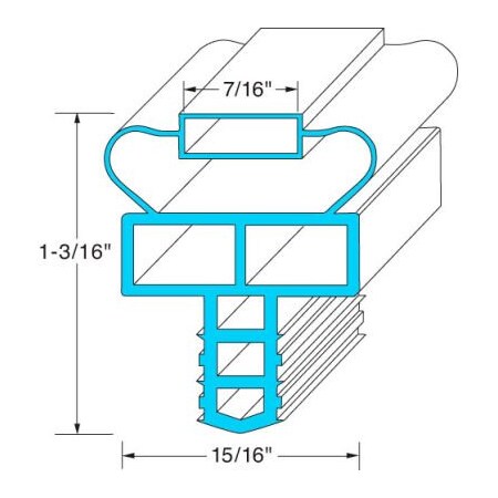 Allpoints Allpoints 741284 Door Gasket 10 3/8" X 21 7/8" For Randell 741284